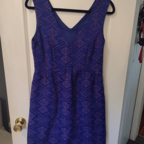 Maeve by Anthropologie Averie Dress Size 6 Blue Purple - Picture 1 of 8